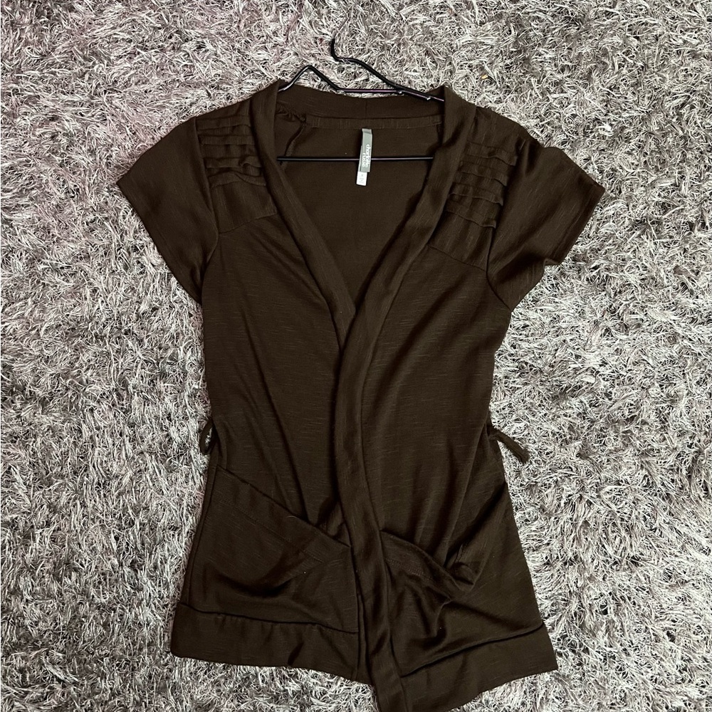 Charlotte Russe Dark Brown Cardigan Sweater